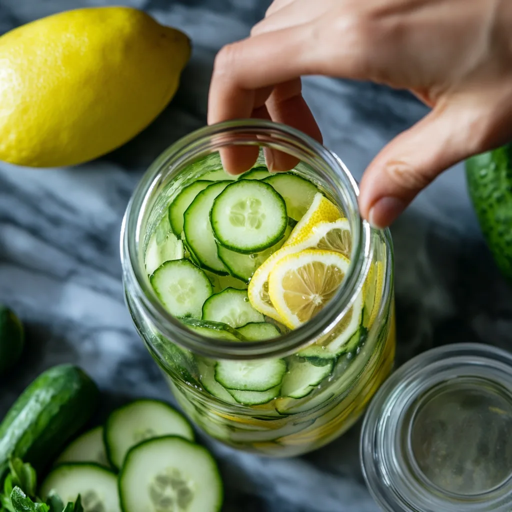 Lemon Ginger Cucumber Water: The Ultimate Refreshing Detox You Need 8 Preparing lemon ginger cucumber water at home